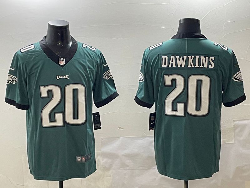 Men Philadelphia Eagles #20 Dawkins Green Second generations 2025 Nike Vapor Limited NFL Jersey style 5